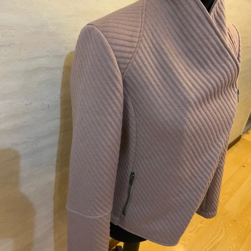 BB Dakota Place To Be Moto Ribbed Knit Asymmetrical Jacket